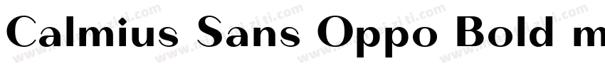 Calmius Sans Oppo Bold mianfeiziti字体转换